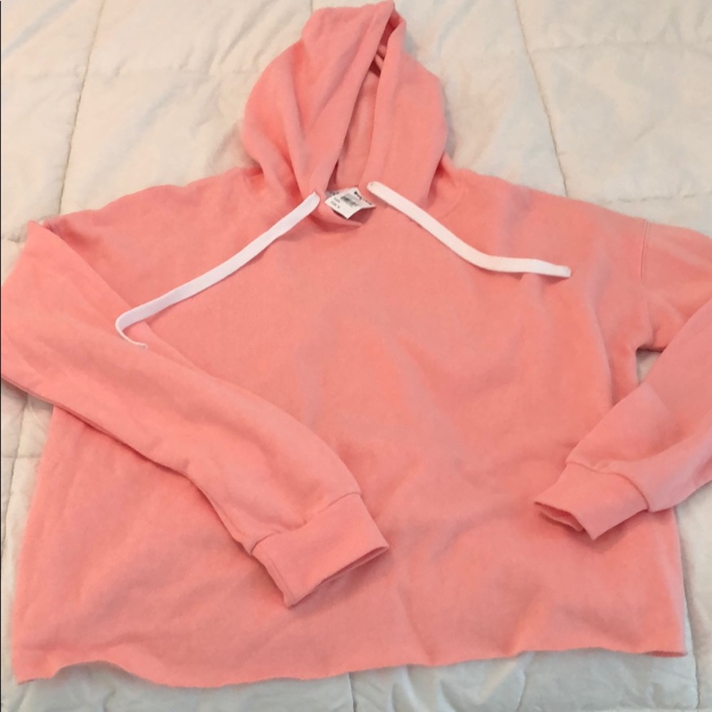 Hooded sweater.